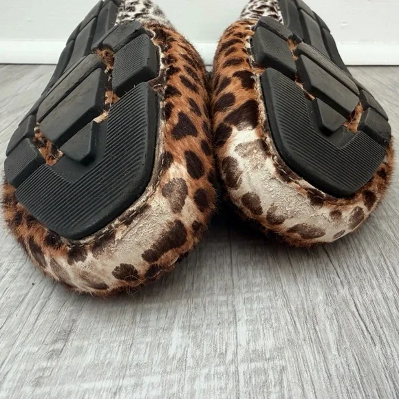 Gucci Brown Leopard Print ponyhair Flats with Gold horsebit - Picture 5 of 7